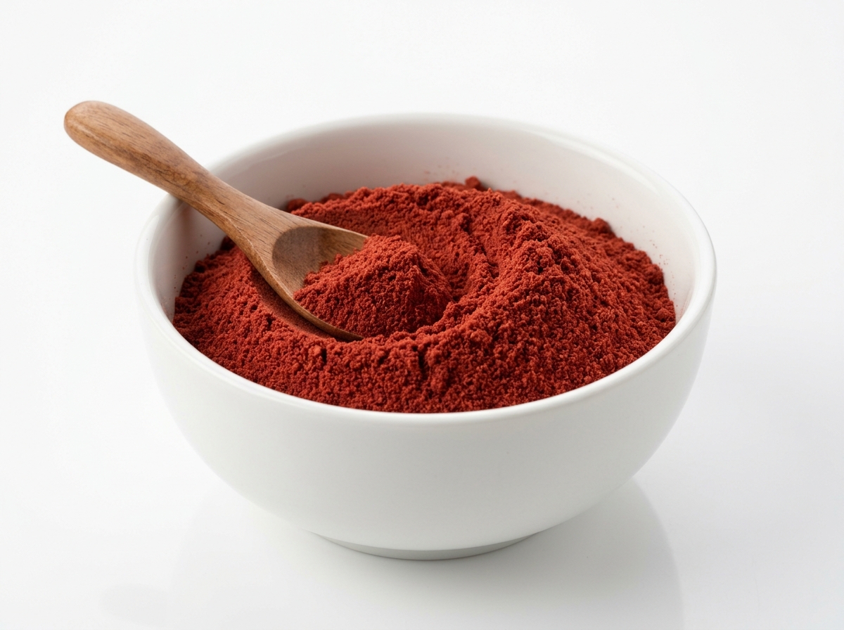 Fine spray-dried scarlet tomato powder for seasoning blends and instant foods